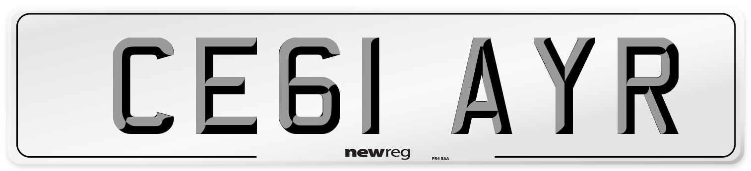 CE61 AYR Number Plate from New Reg